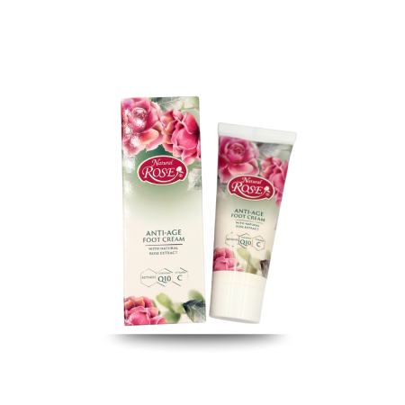 كريم القدم بمستخلص الورد من ناتشورال روز - Natural Rose Anti-Age Foot Cream